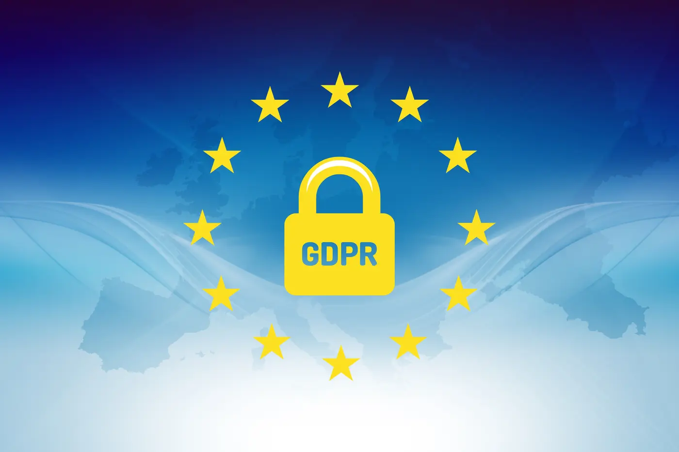 欧盟 GDPR 标识与数据隐私图示